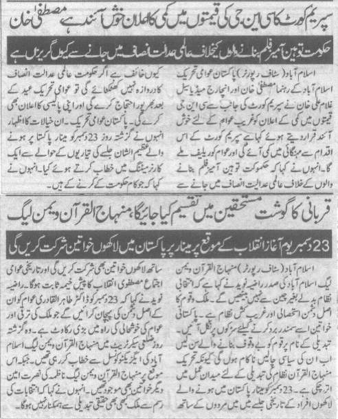 تحریک منہاج القرآن Minhaj-ul-Quran  Print Media Coverage پرنٹ میڈیا کوریج Daily Pakistan(Shami) Page 2
